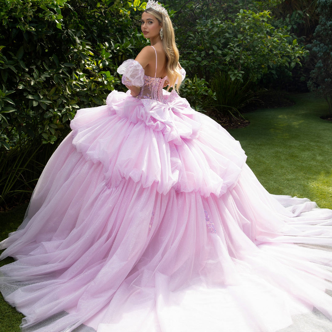 Sleeveless Tiered Ball Gown by GLS Gloria GL3546