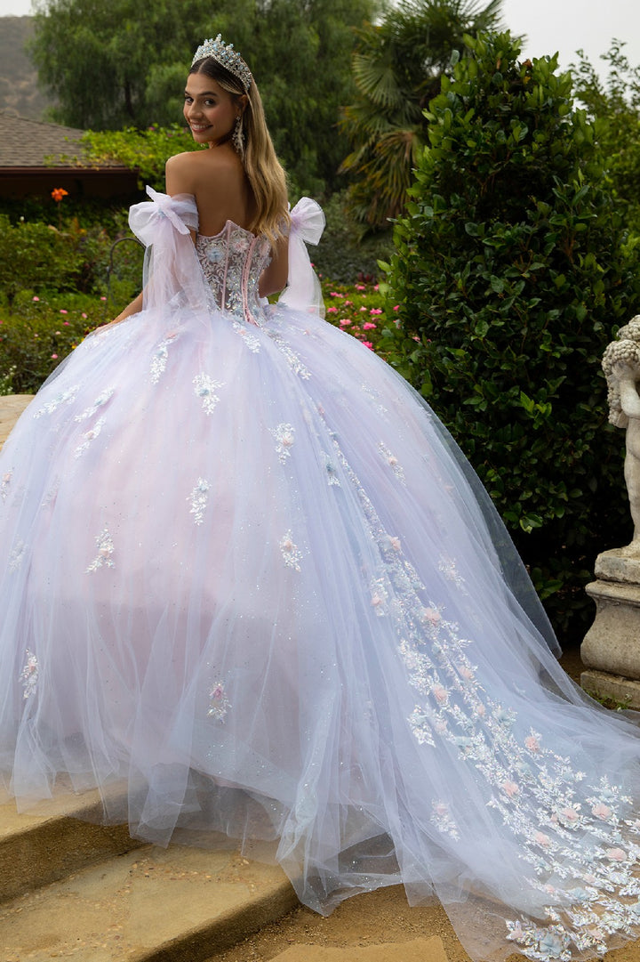 3D Floral Strapless Ball Gown by GLS Gloria GL3570