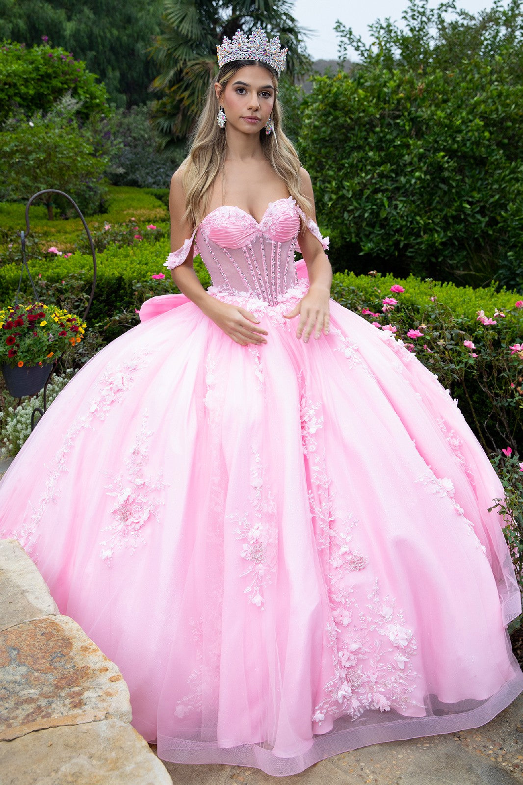 Off Shoulder Bow Ball Gown by GLS Gloria GL3576