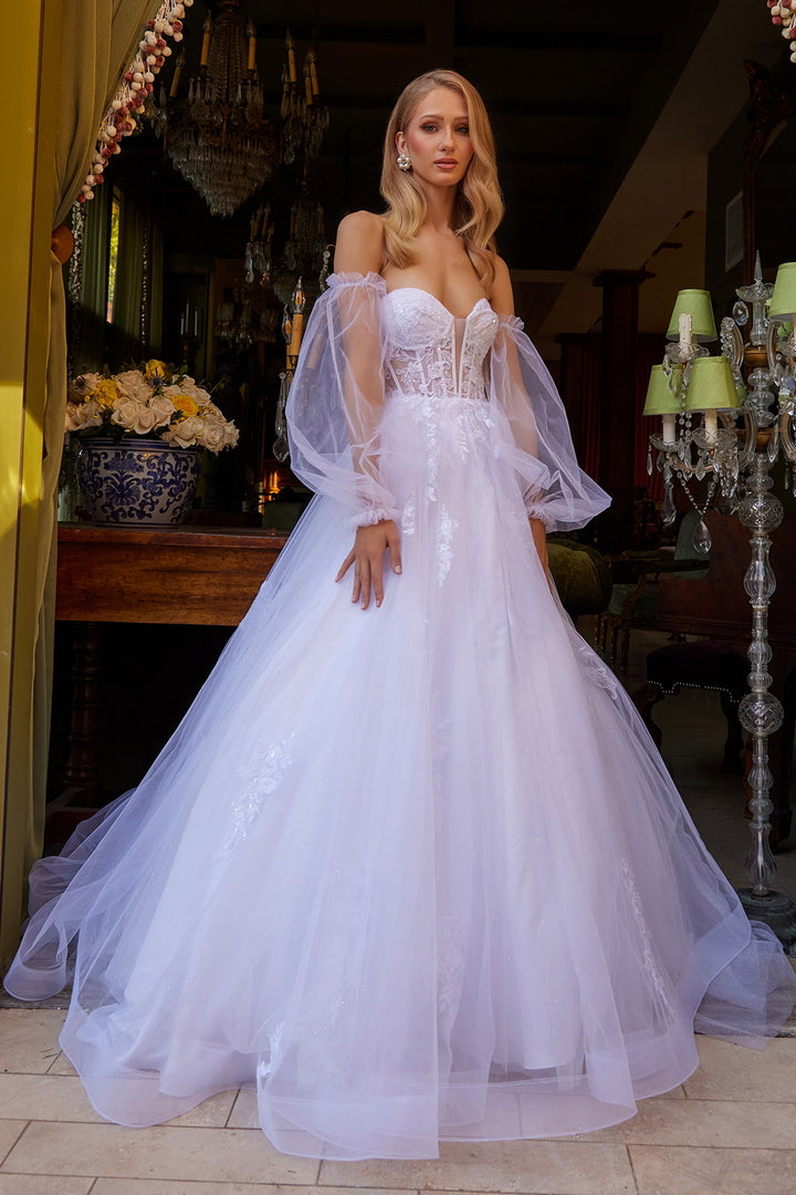 Puff Sleeve Bridal Ball Gown by GLS Gloria GL3579