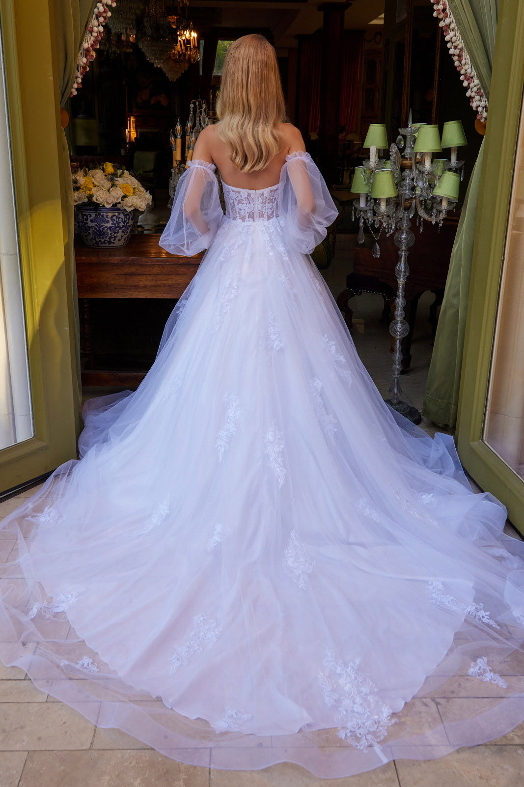 Puff Sleeve Bridal Ball Gown by GLS Gloria GL3579