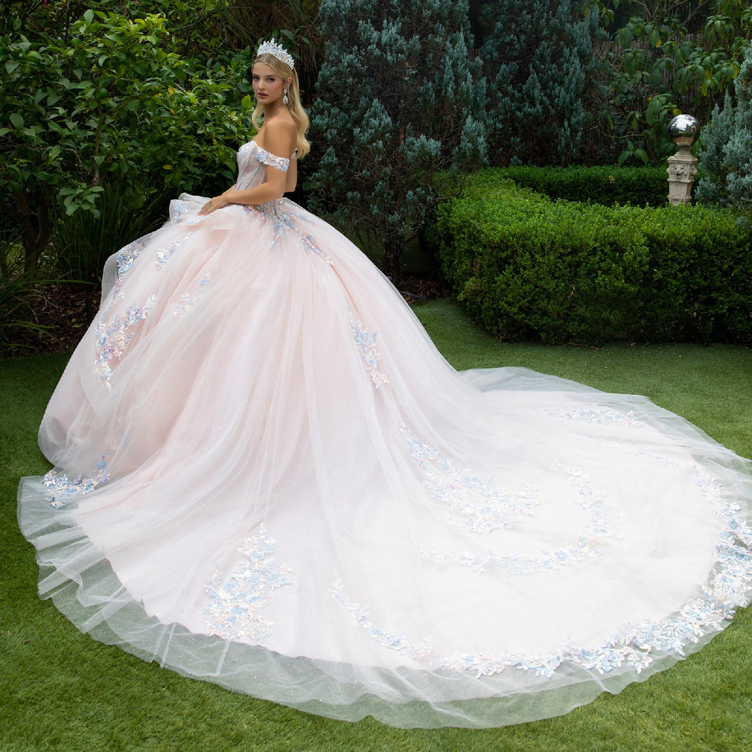 Off Shoulder Layered Ball Gown by GLS Gloria GL3596