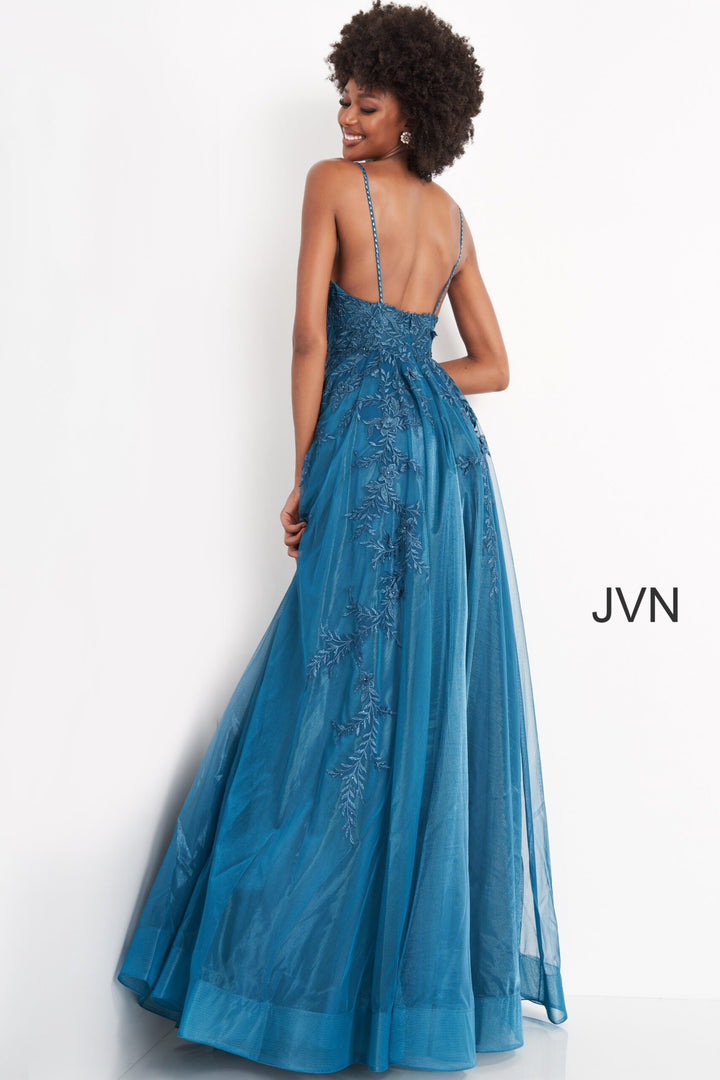 Applique Sleeveless A-line Gown by Jovani 02266