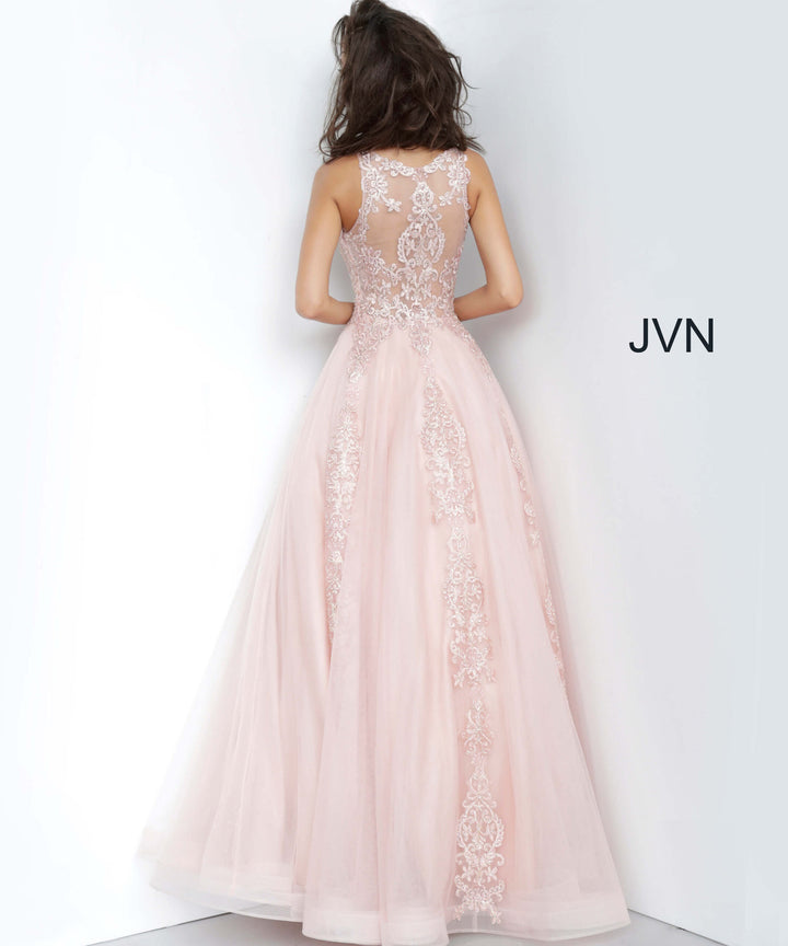 Tulle Sleeveless A-line Gown by Jovani 59046