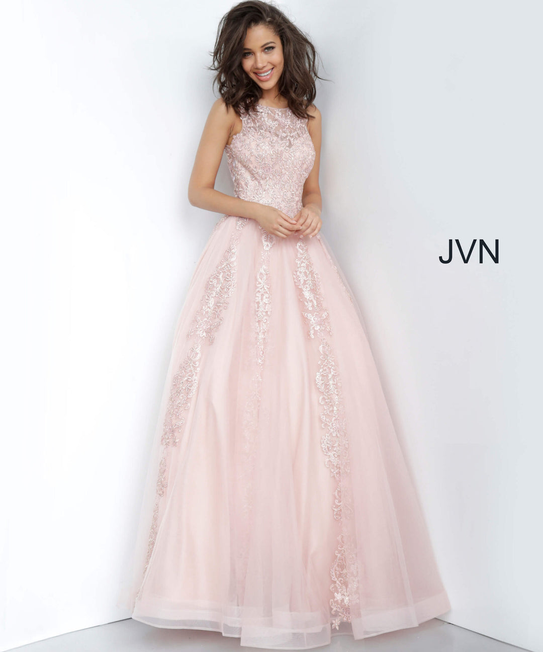 Tulle Sleeveless A-line Gown by Jovani 59046