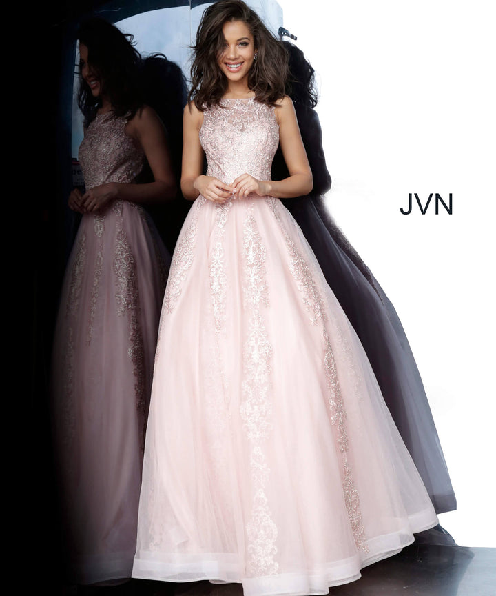 Tulle Sleeveless A-line Gown by Jovani 59046