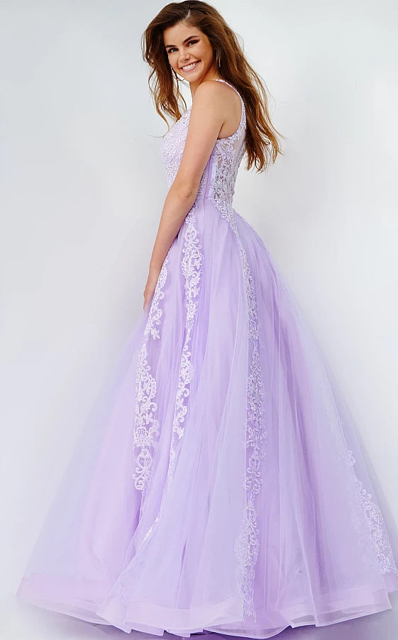 Tulle Sleeveless A-line Gown by Jovani 59046