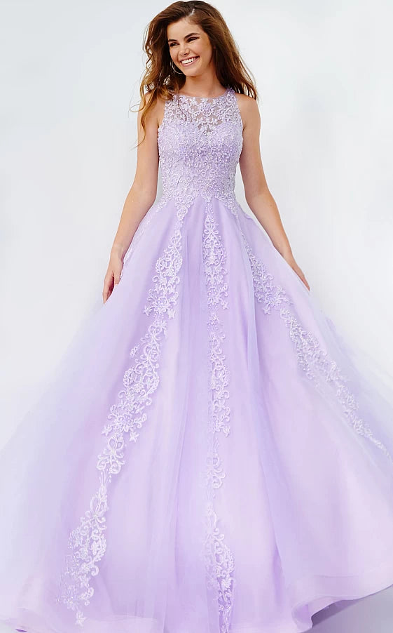 Tulle Sleeveless A-line Gown by Jovani 59046