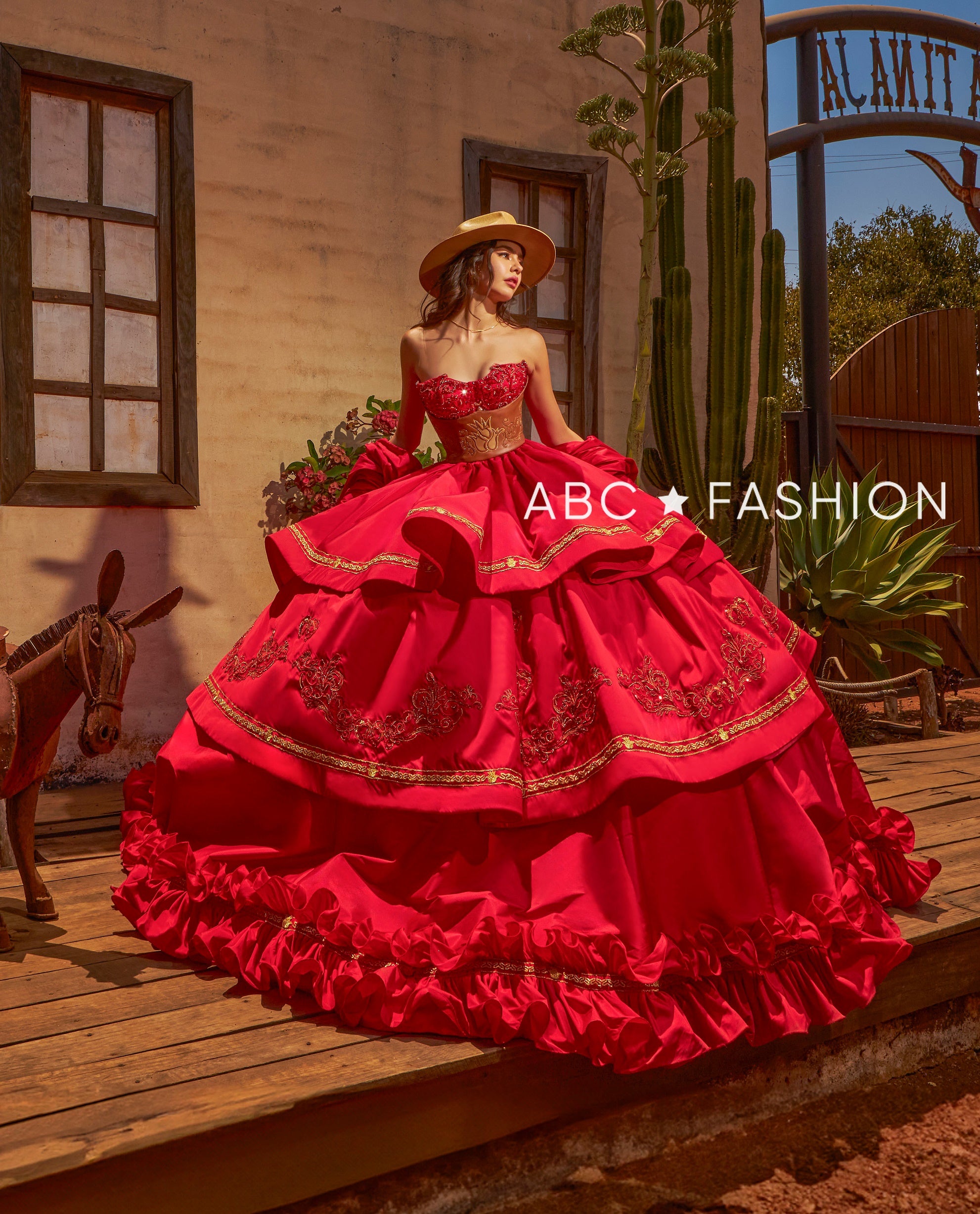 Strapless Charro Quinceanera Dress by Ragazza MV53 153