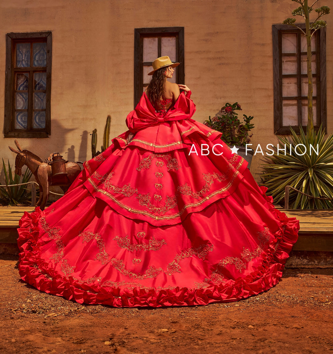 Strapless Charro Quinceanera Dress by Ragazza MV53-153