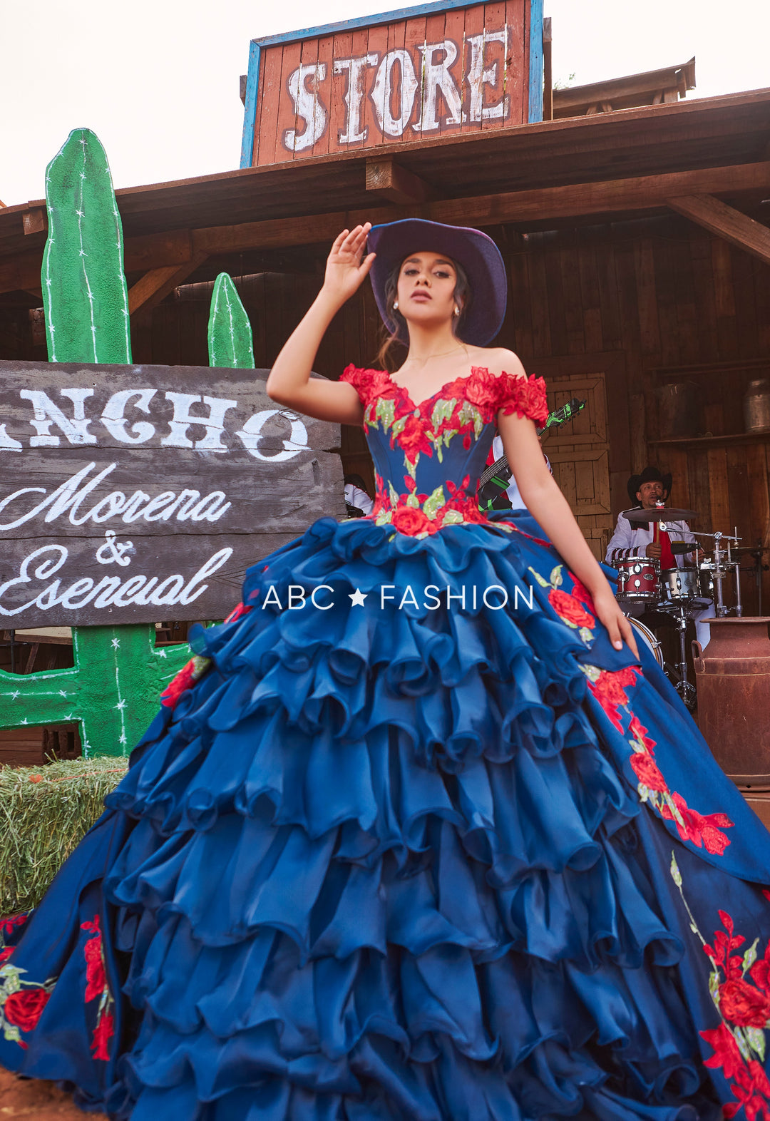 Floral Charro Quinceanera Dress by Ragazza MV54-154