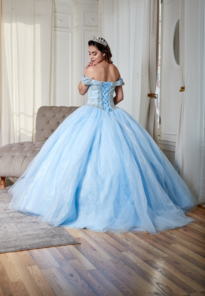 Beaded Off Shoulder Ball Gown by Calla KY71246