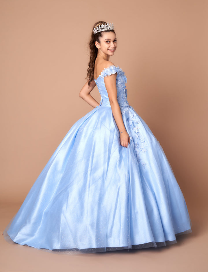 3D Floral Off Shoulder Ball Gown by Calla WB21551