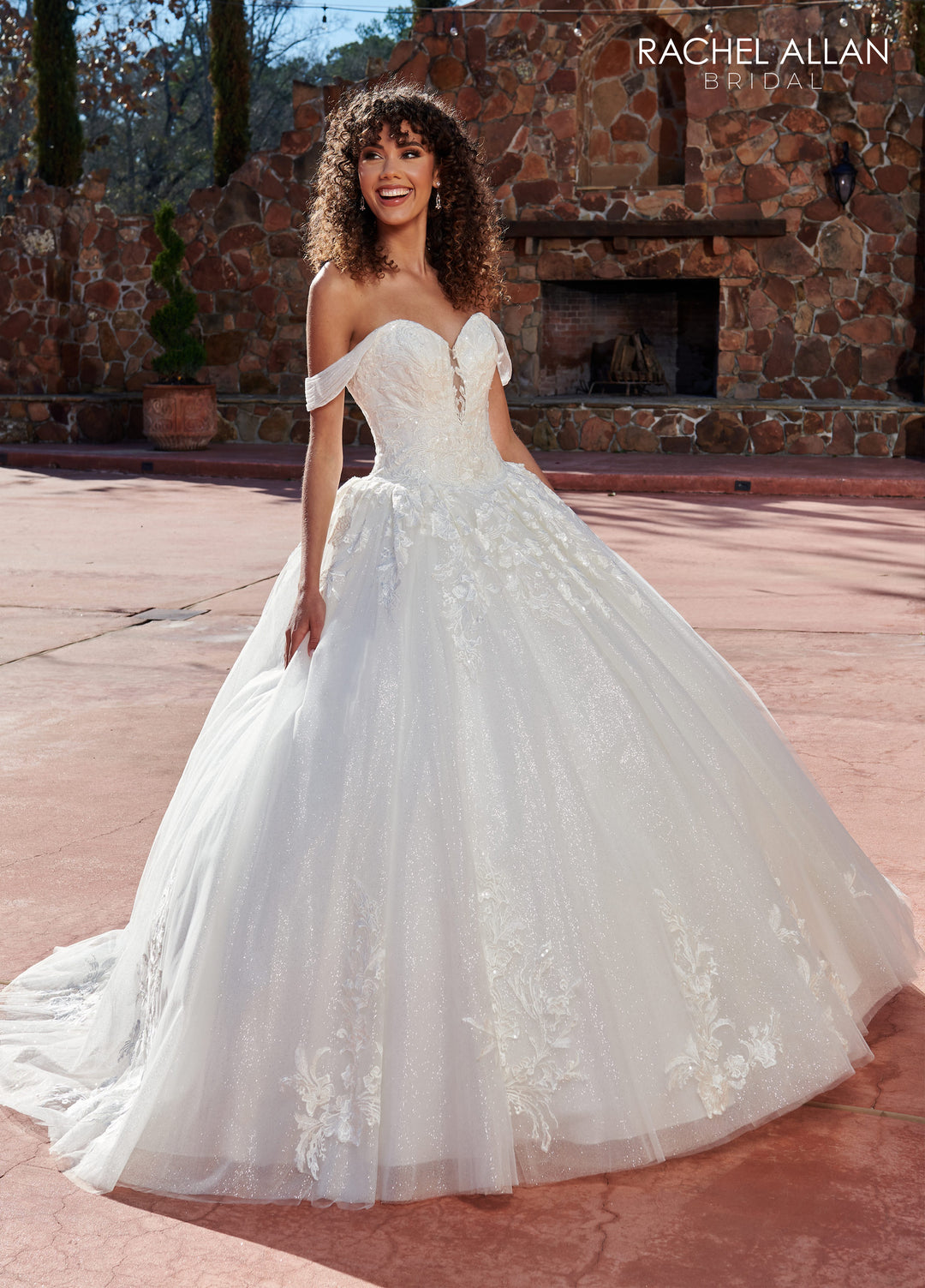 Applique Sweetheart Bridal Gown by Rachel Allan RB6123