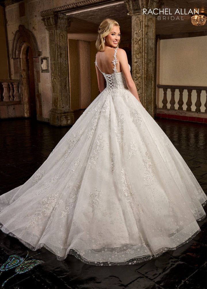 Applique Sweetheart Bridal Gown by Rachel Allan RB6125