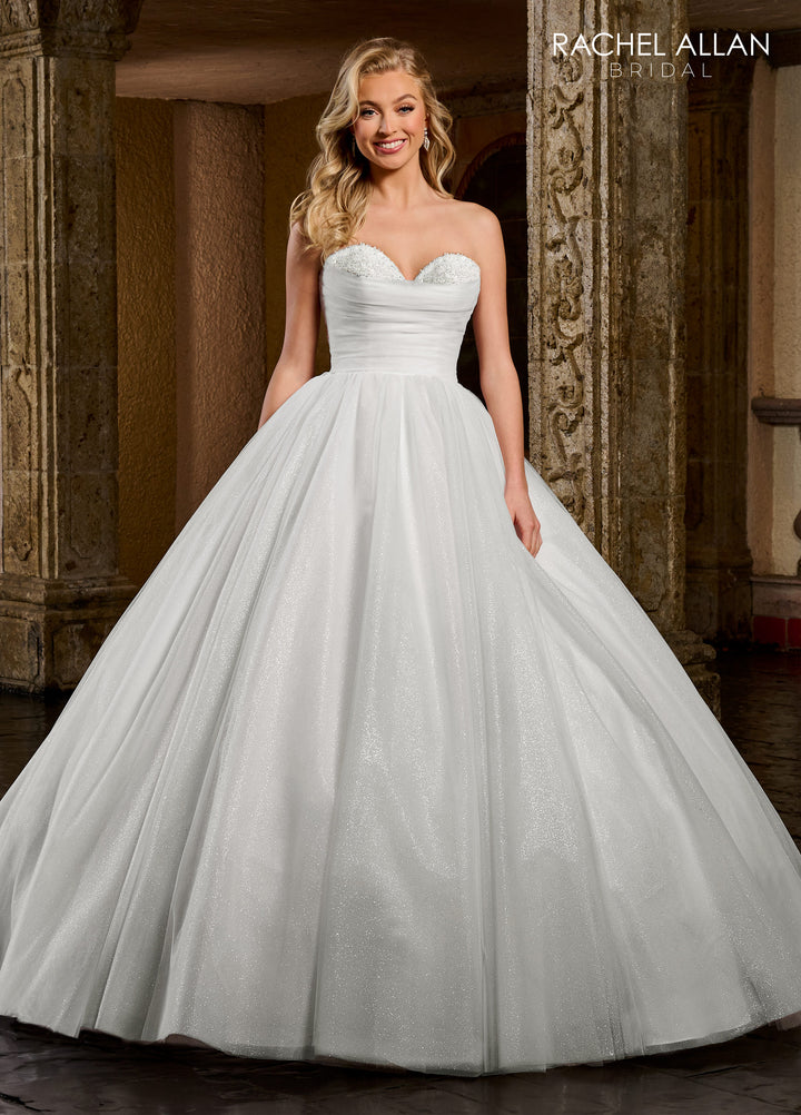 Glitter Strapless Wedding Gown by Rachel Allan RB6132