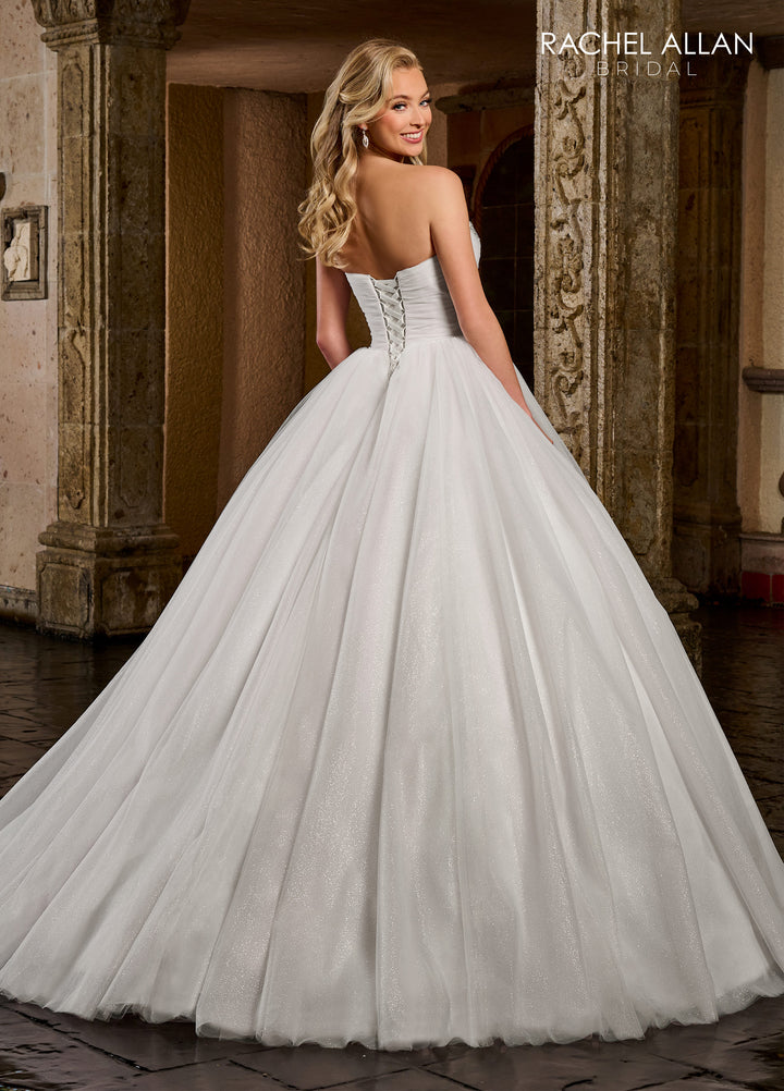 Glitter Strapless Wedding Gown by Rachel Allan RB6132