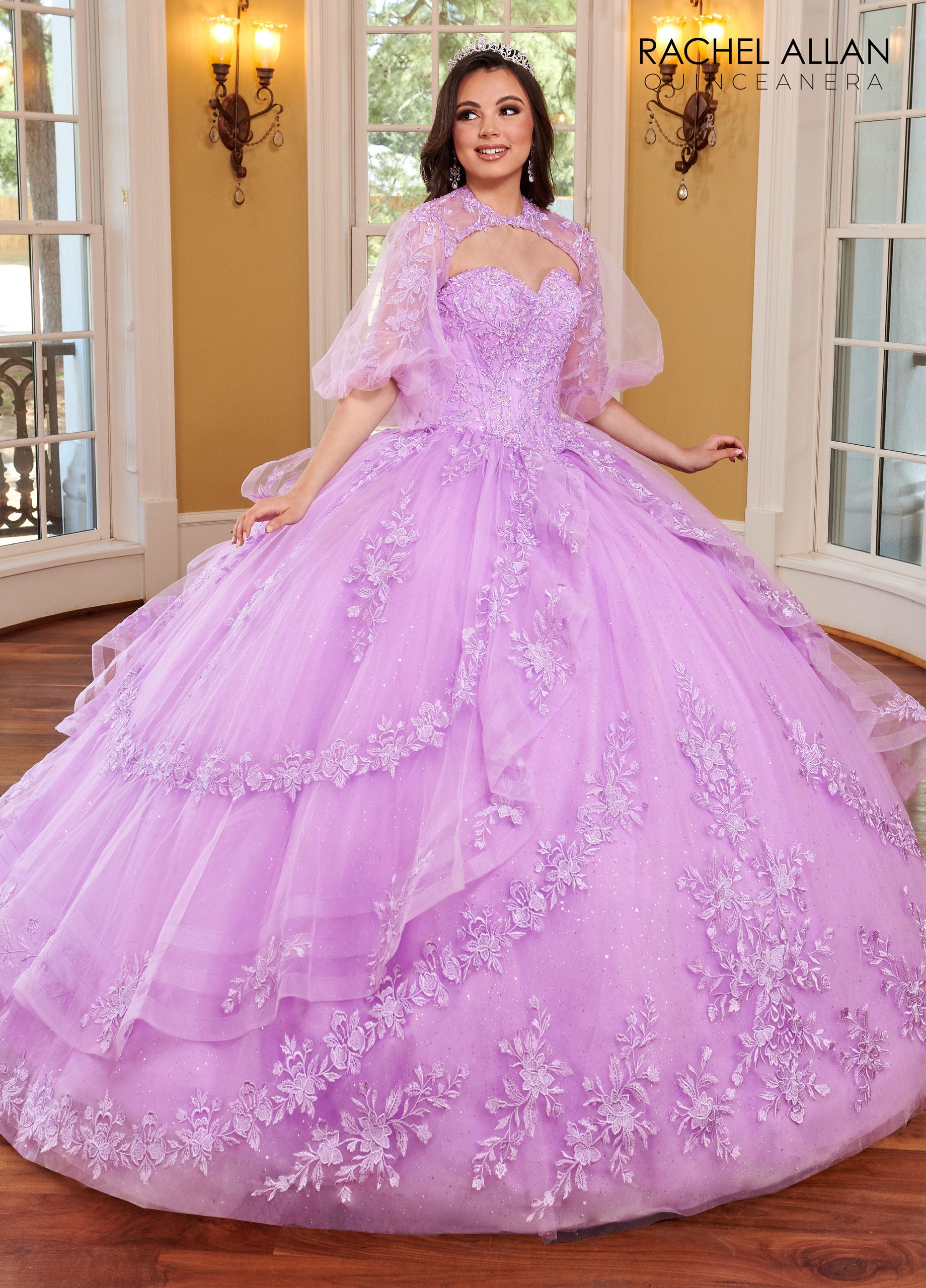 puffy light purple quinceanera dresses