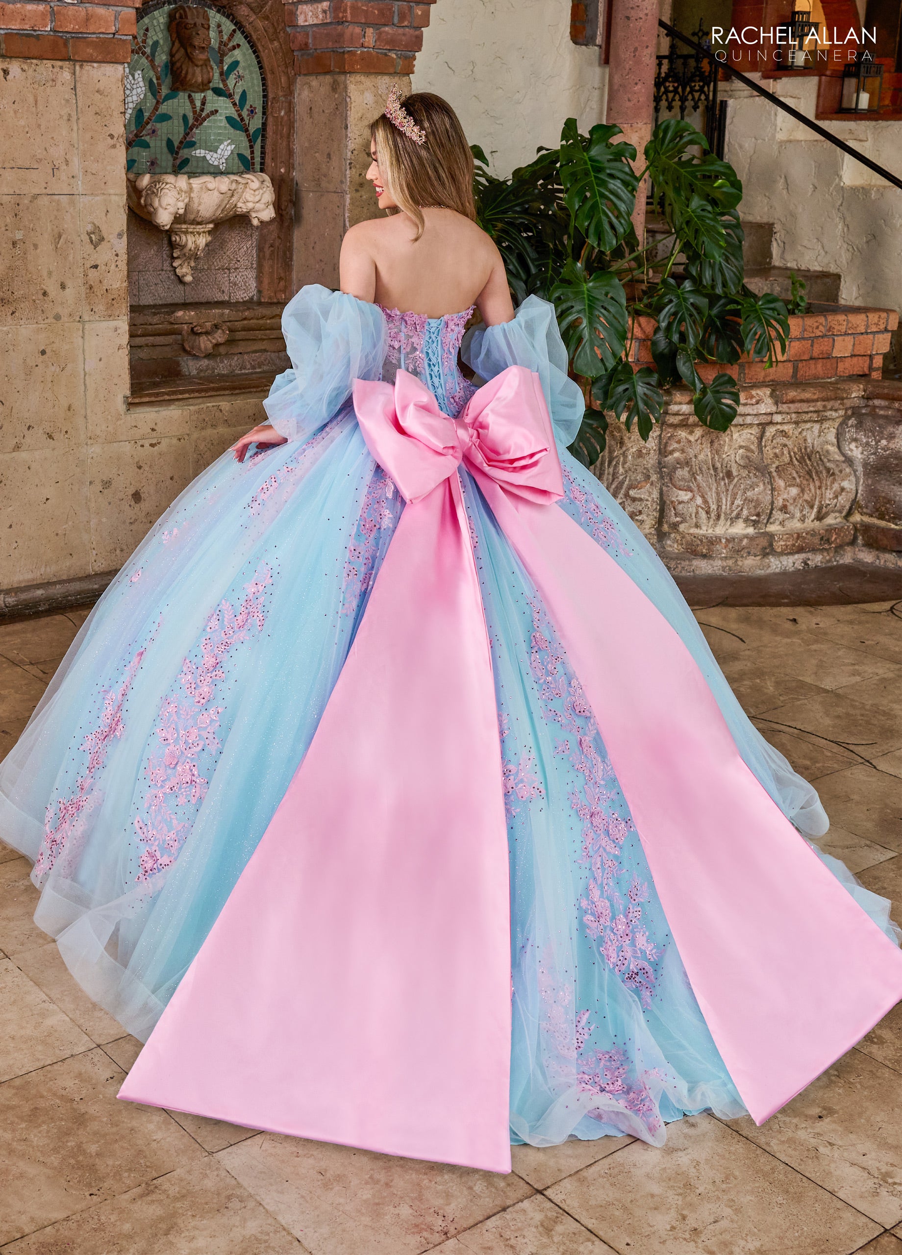 Strapless Corset Quinceanera Dress by Rachel Allan RQ1140