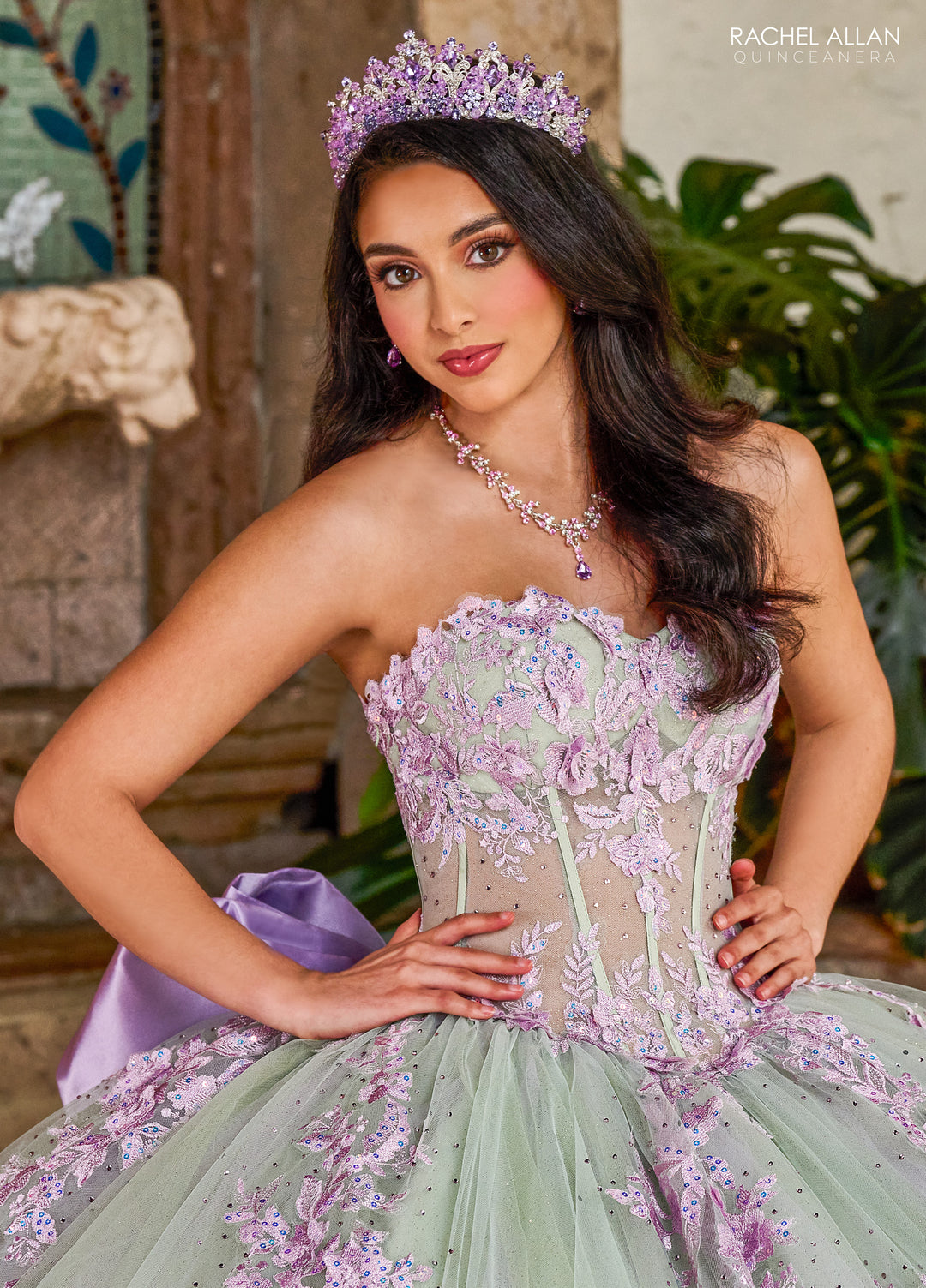 Strapless Corset Quinceanera Dress by Rachel Allan RQ1140