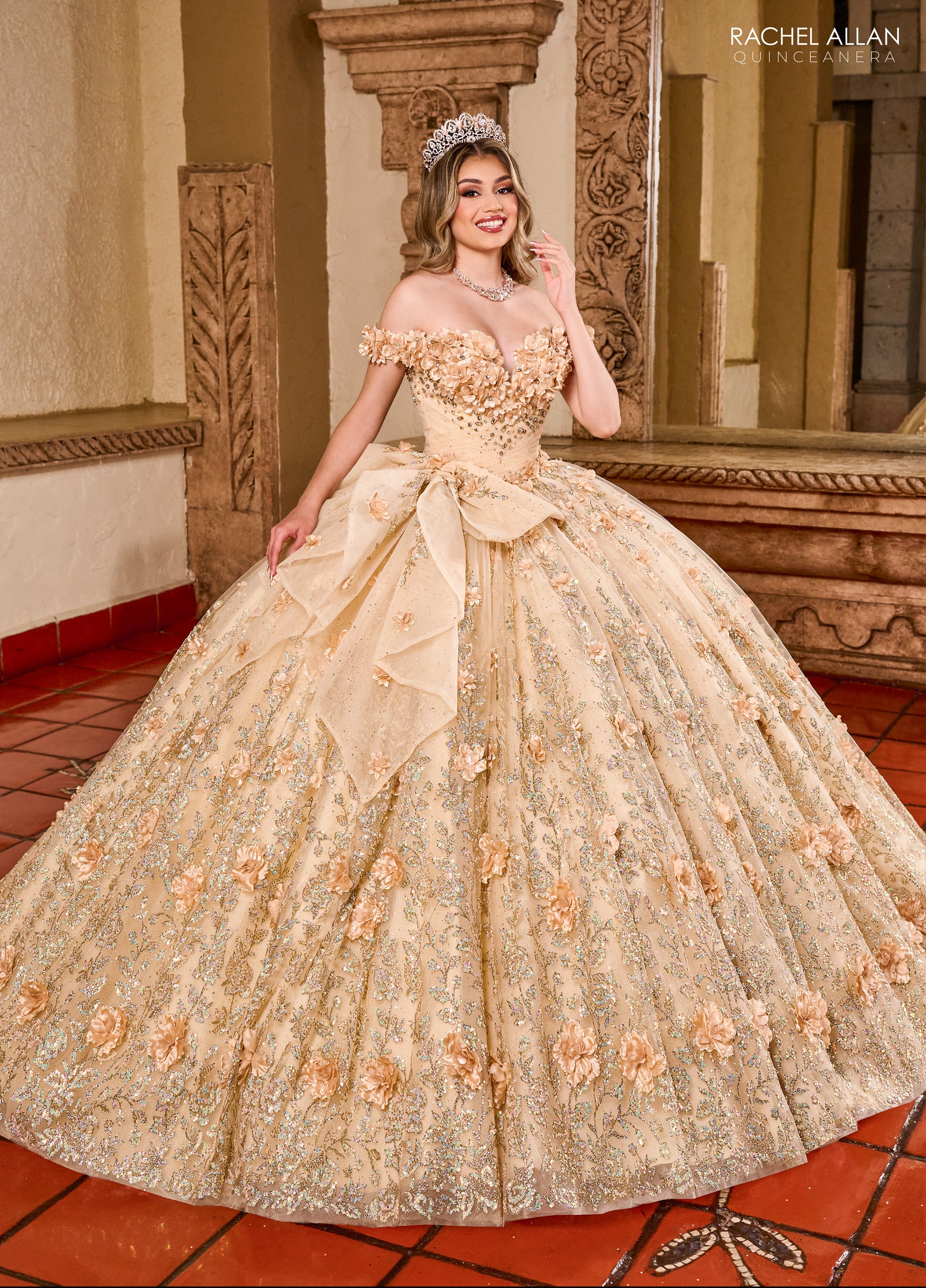 Off Shoulder Quinceanera Dress by Rachel Allan RQ1141