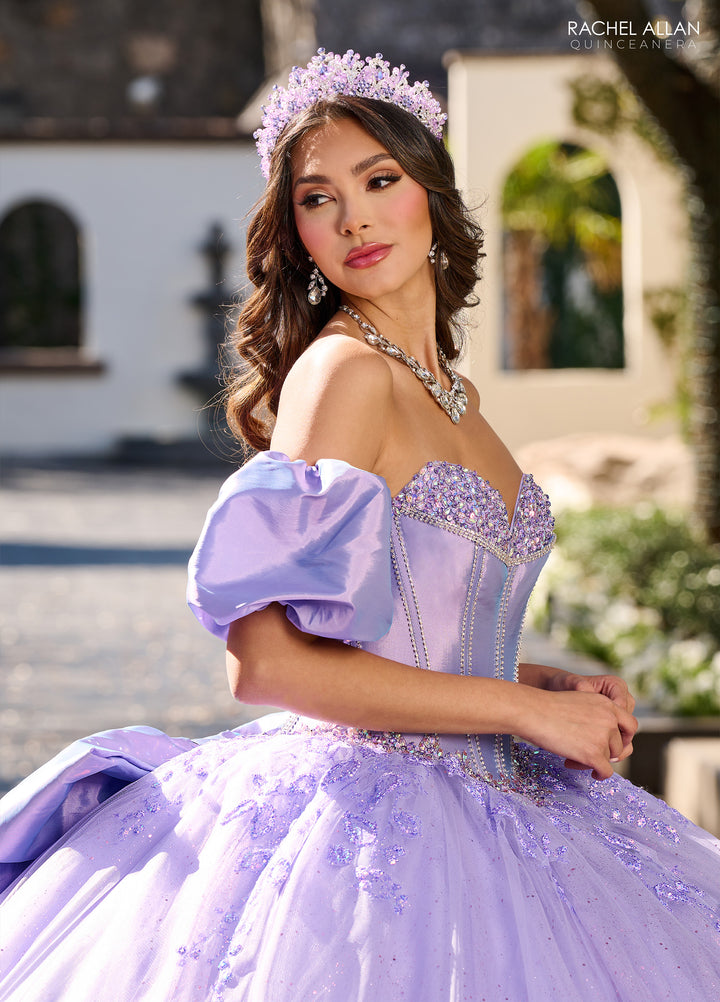 Beaded Strapless Quinceanera Dress by Rachel Allan RQ1142