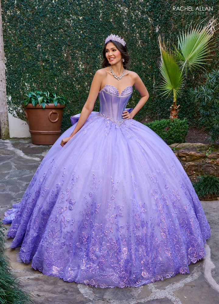 Beaded Strapless Quinceanera Dress by Rachel Allan RQ1142