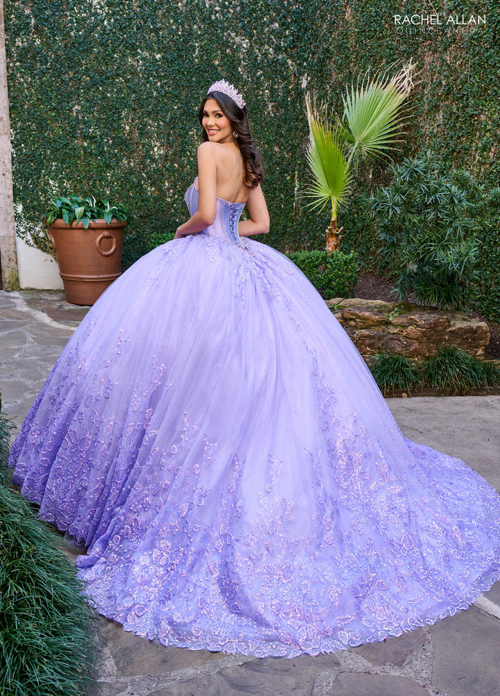 Beaded Strapless Quinceanera Dress by Rachel Allan RQ1142