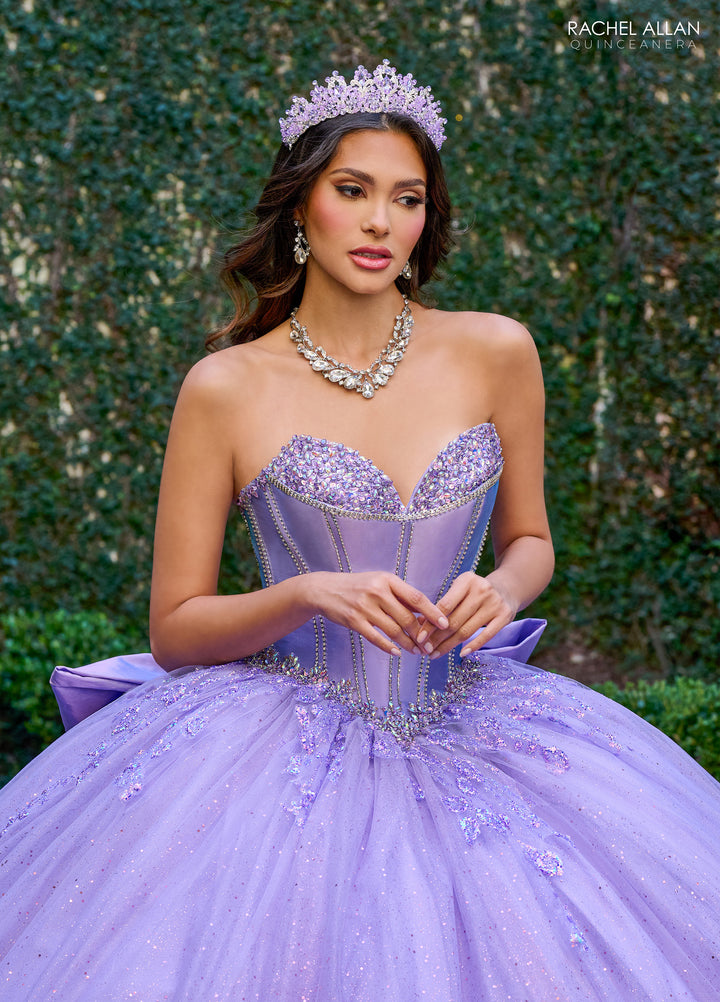 Beaded Strapless Quinceanera Dress by Rachel Allan RQ1142