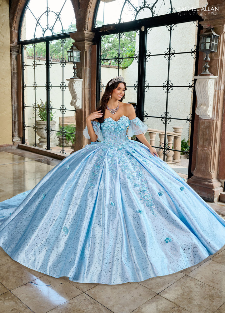 3D Floral Sweetheart Quinceanera Dress by Rachel Allan RQ1157