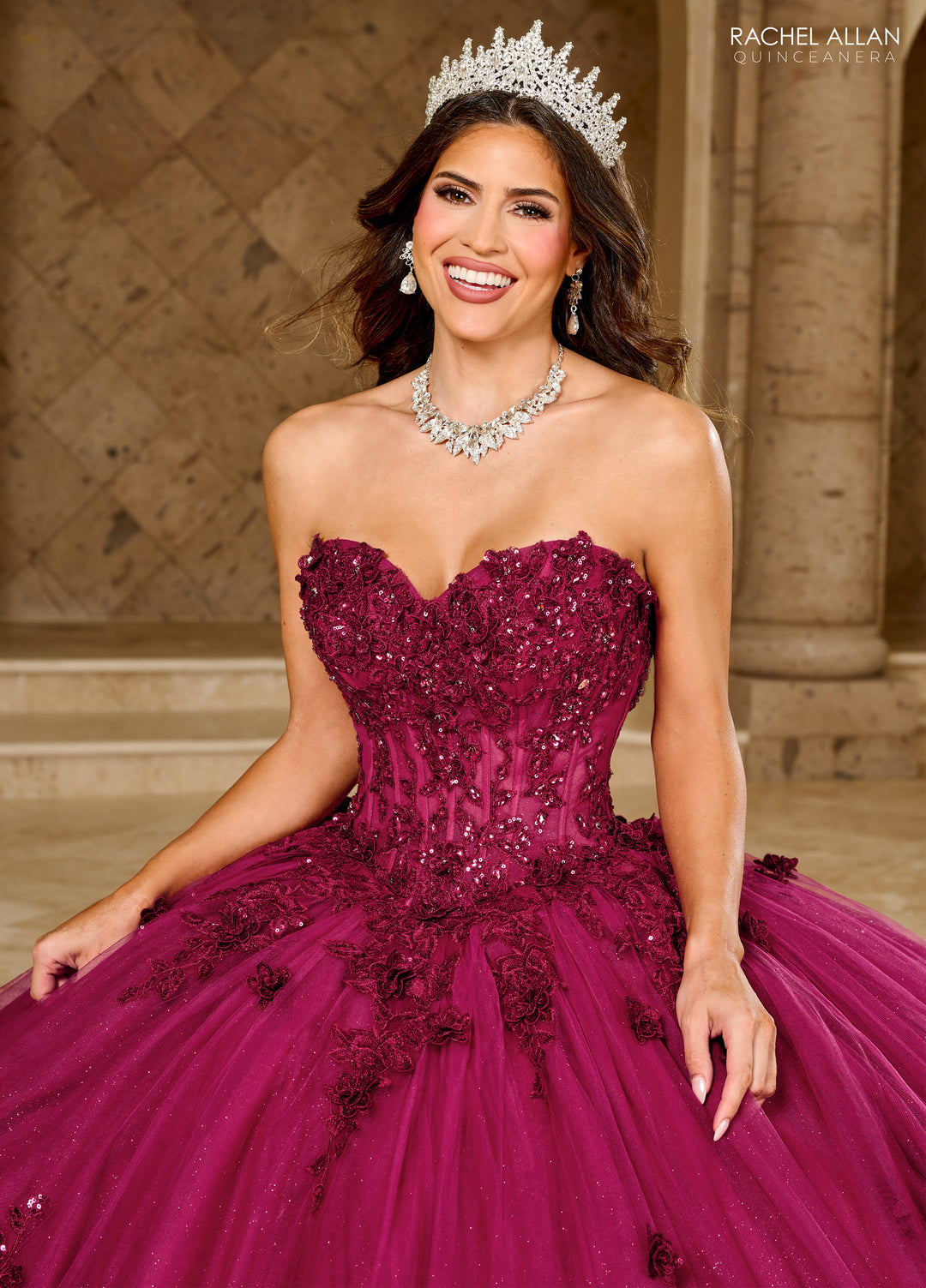 Strapless Quinceanera Dress by Rachel Allan RQ1163