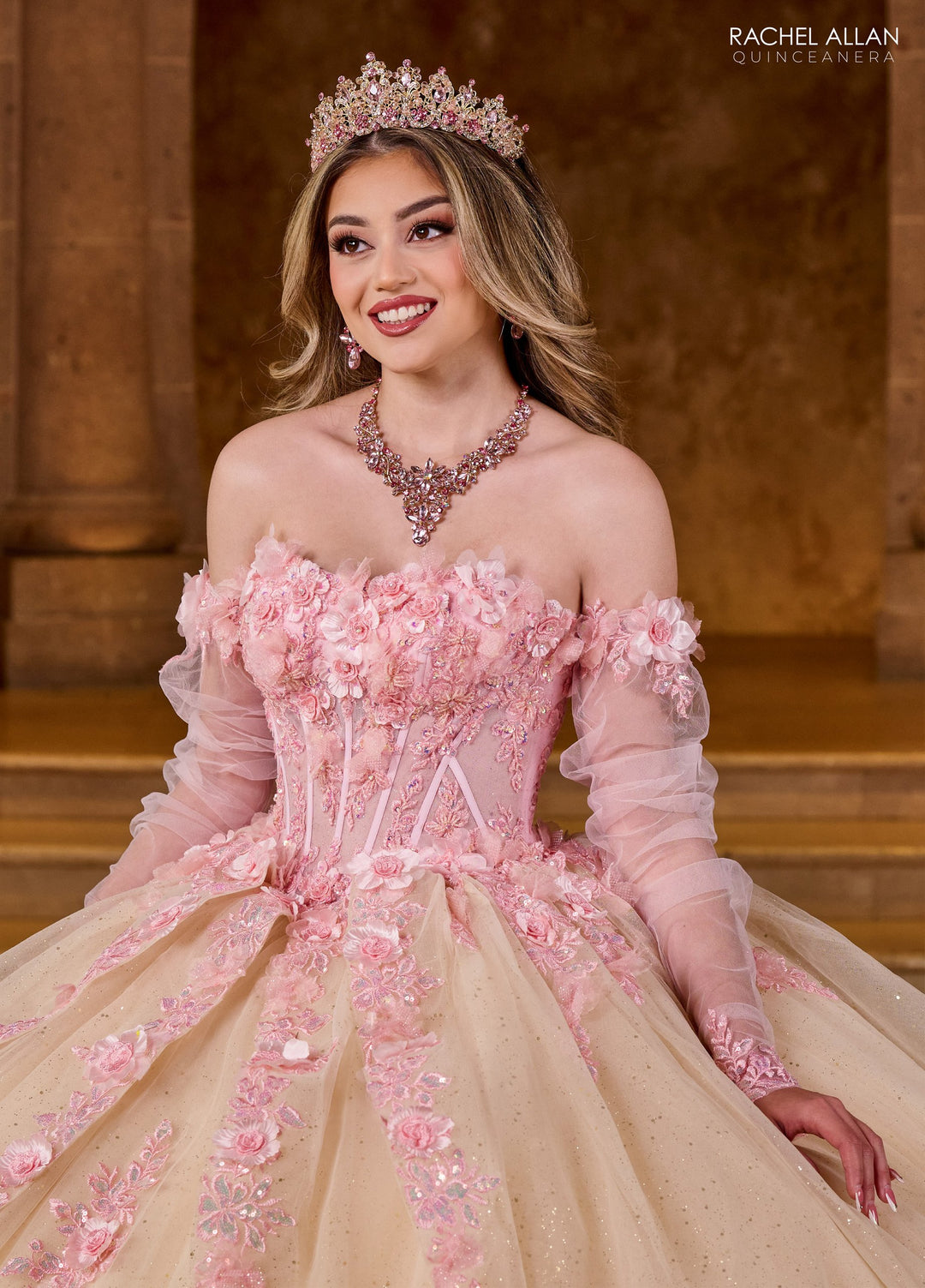 Strapless Corset Quinceanera Dress by Rachel Allan RQ2196