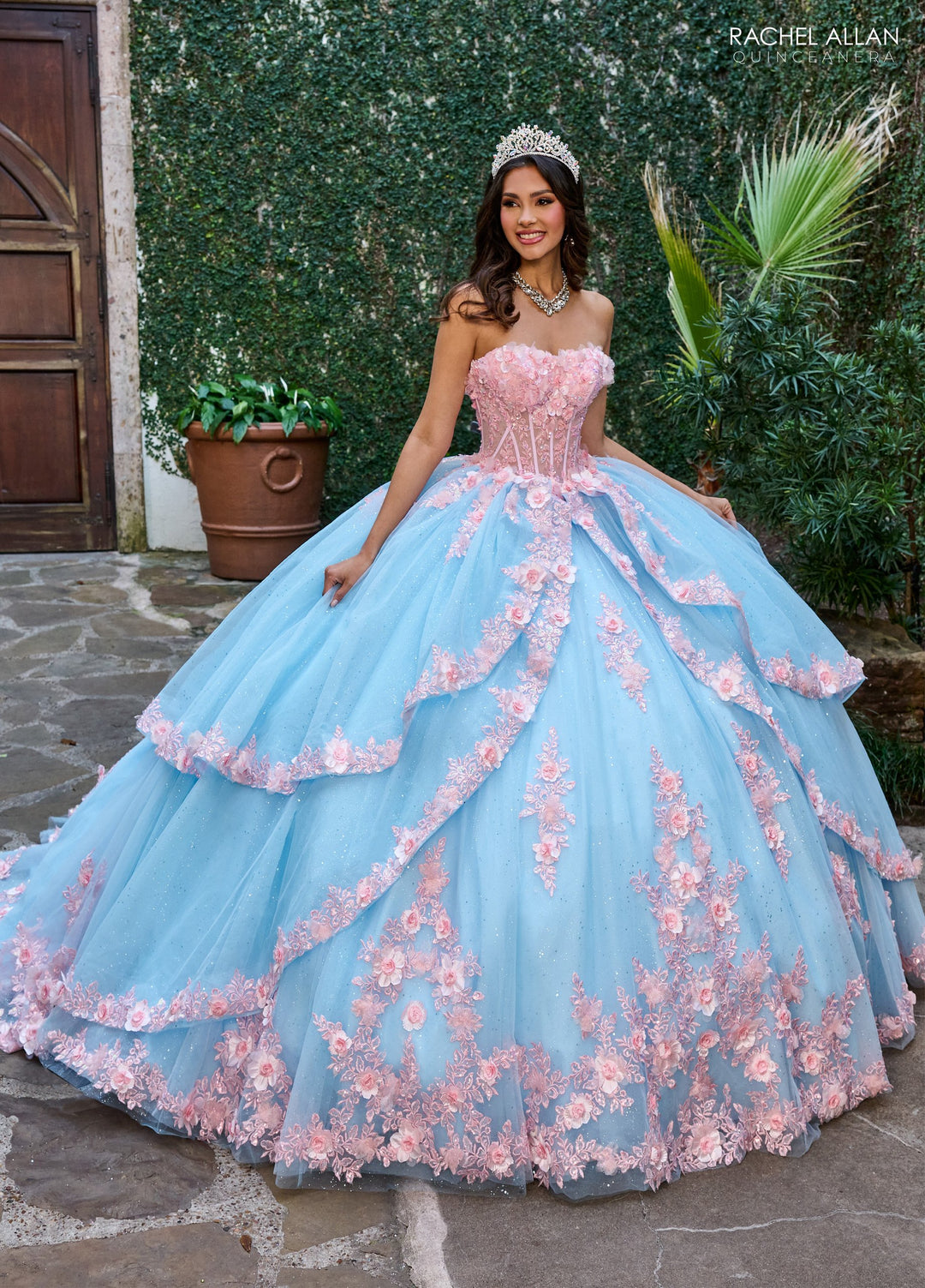 Strapless Corset Quinceanera Dress by Rachel Allan RQ2196