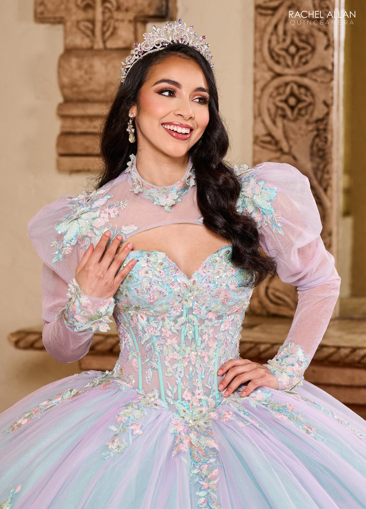 Puff Sleeve Quinceanera Dress by Rachel Allan RQ2200