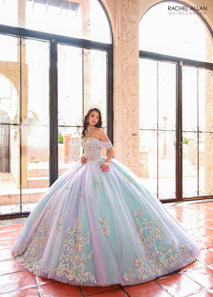 Puff Sleeve Quinceanera Dress by Rachel Allan RQ2200