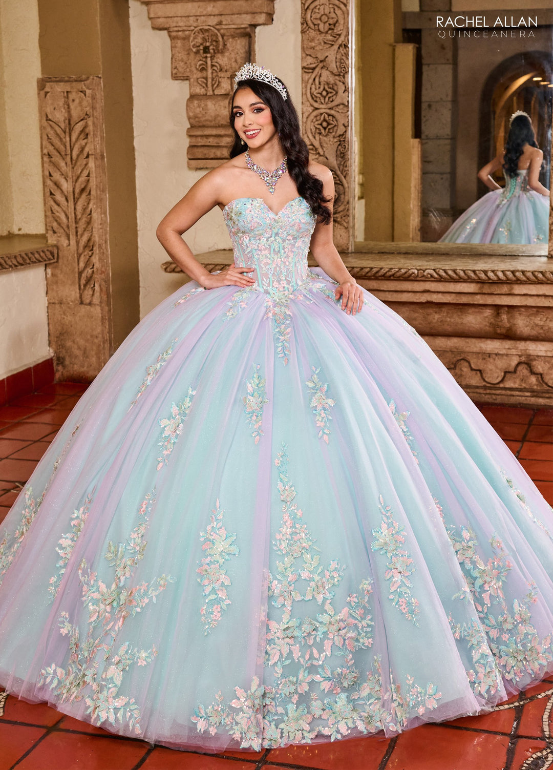 Puff Sleeve Quinceanera Dress by Rachel Allan RQ2200