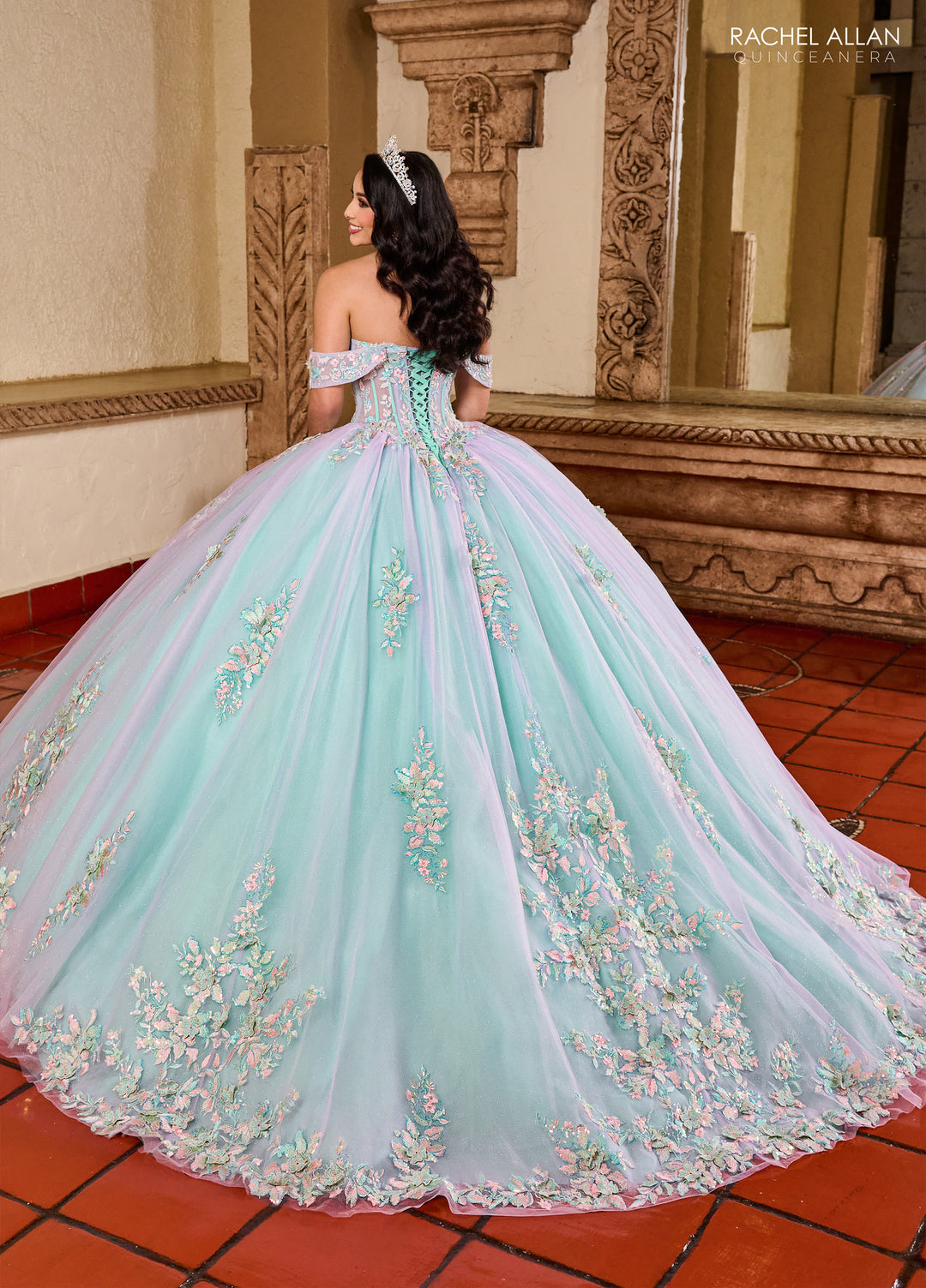 Puff Sleeve Quinceanera Dress by Rachel Allan RQ2200