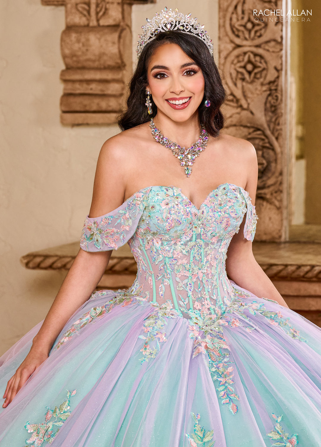 Puff Sleeve Quinceanera Dress by Rachel Allan RQ2200