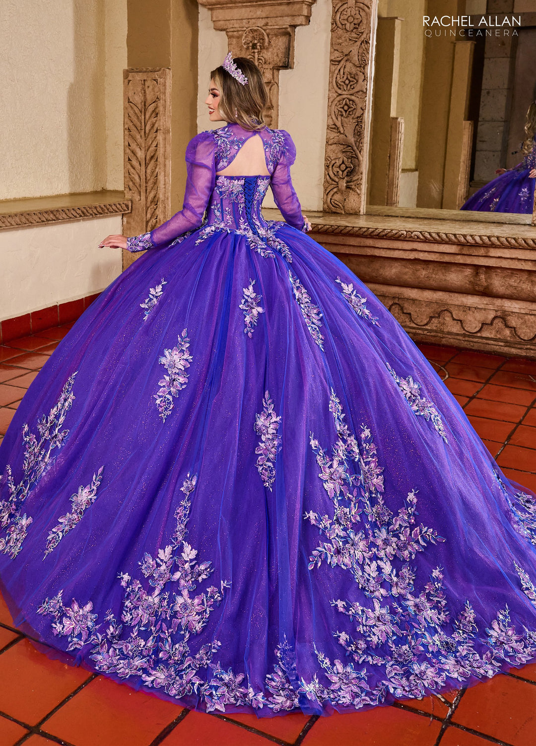 Puff Sleeve Quinceanera Dress by Rachel Allan RQ2200