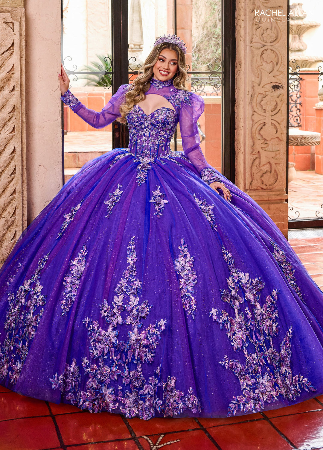 Puff Sleeve Quinceanera Dress by Rachel Allan RQ2200