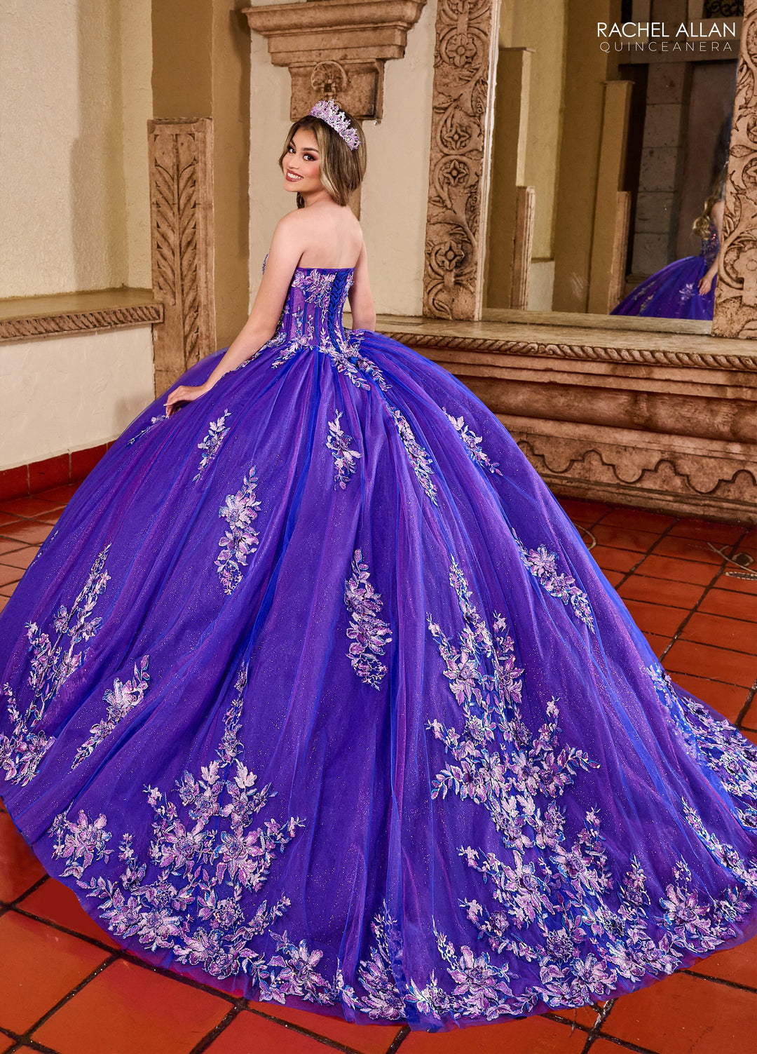 Puff Sleeve Quinceanera Dress by Rachel Allan RQ2200