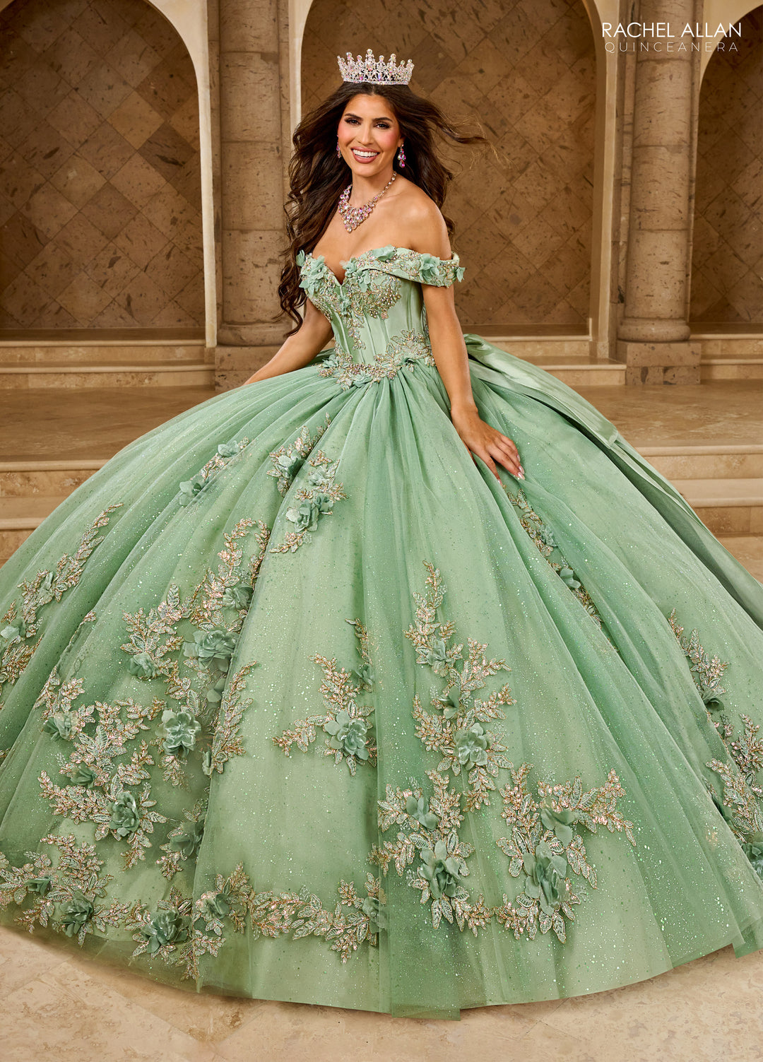 Off Shoulder Quinceanera Dress by Rachel Allan RQ2210