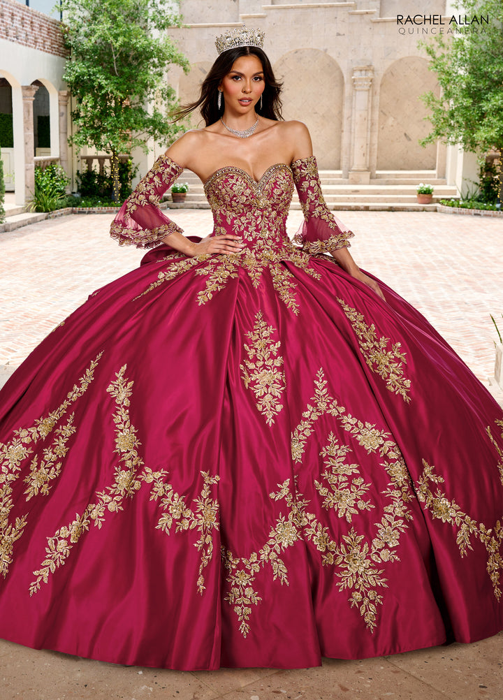 Long Sleeve Quinceanera Dress by Rachel Allan RQ2217