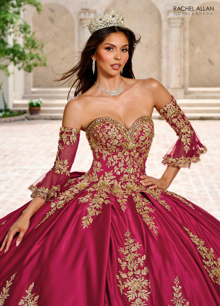 Long Sleeve Quinceanera Dress by Rachel Allan RQ2217