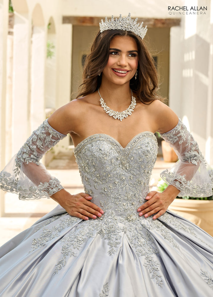 Long Sleeve Quinceanera Dress by Rachel Allan RQ2217