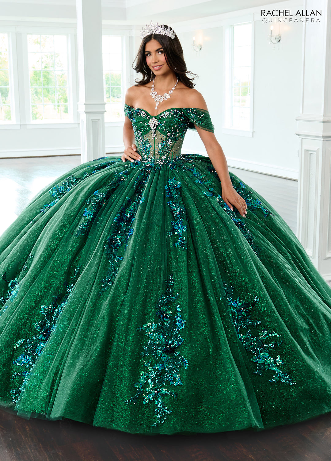 Sheer Corset Quinceanera Dress by Rachel Allan RQ2224