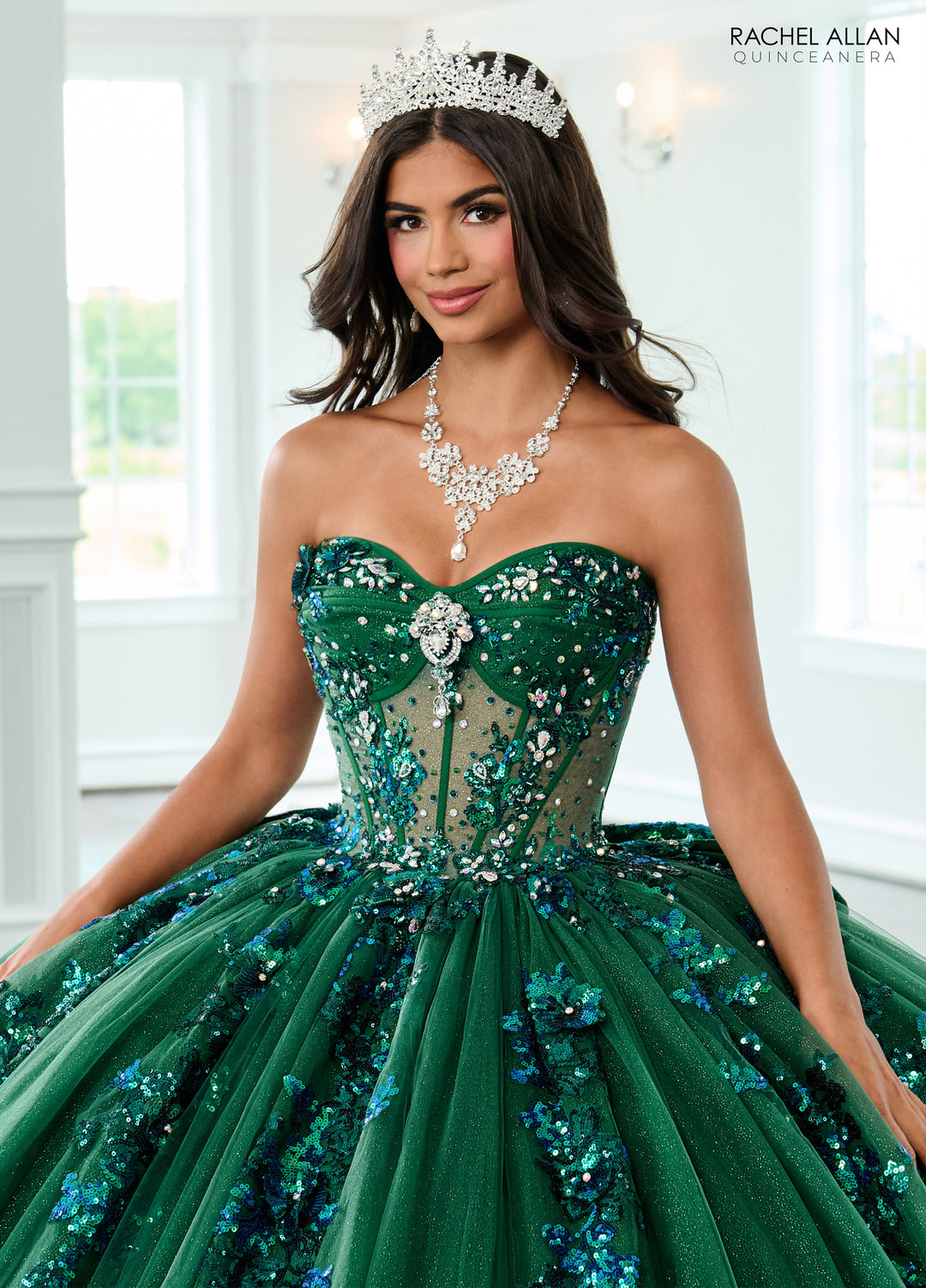 Sheer Corset Quinceanera Dress by Rachel Allan RQ2224