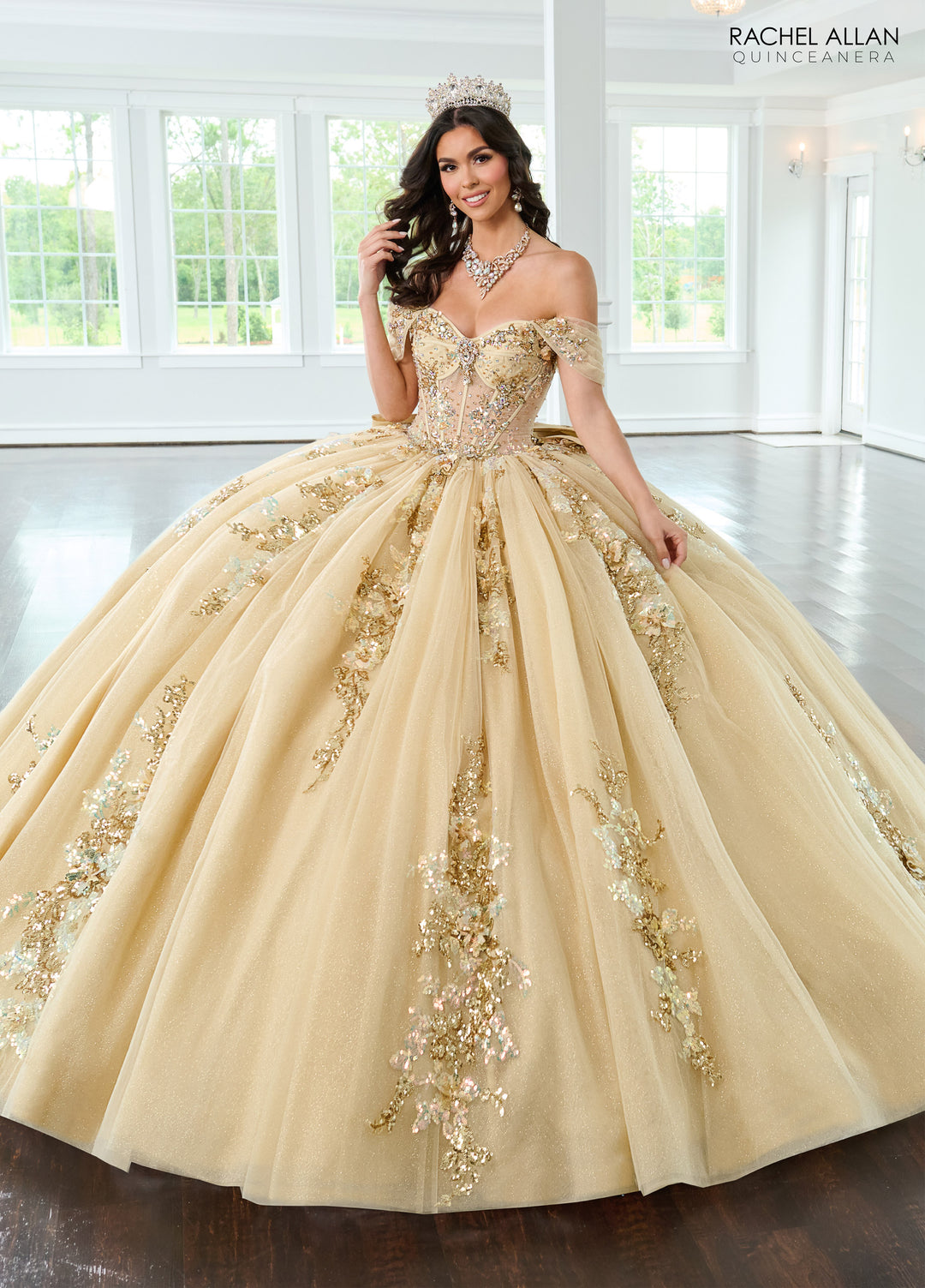 Sheer Corset Quinceanera Dress by Rachel Allan RQ2224