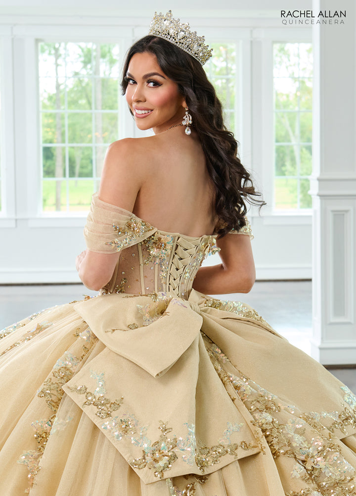 Sheer Corset Quinceanera Dress by Rachel Allan RQ2224