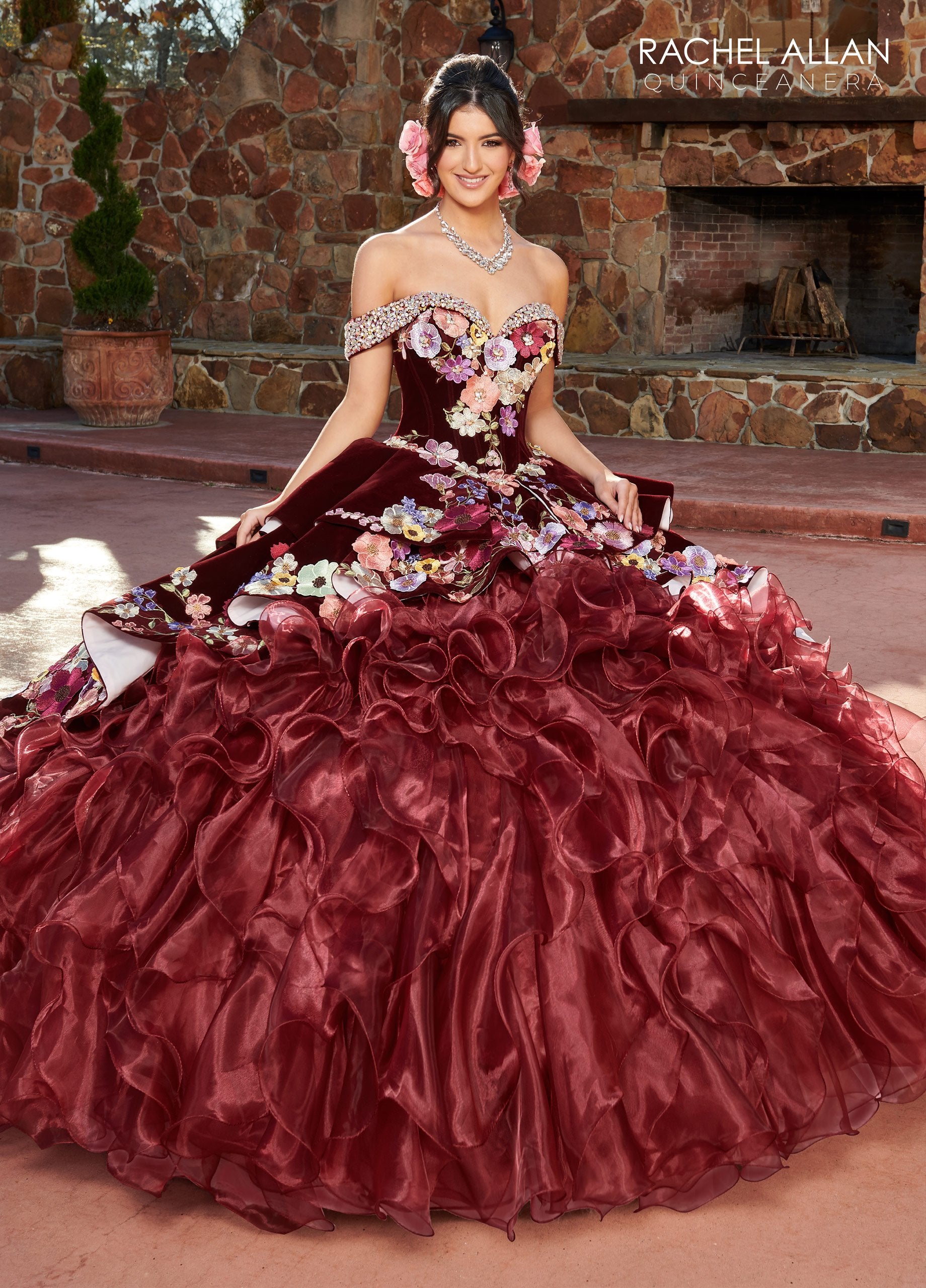 Charro Quinceanera Dresses Charra Ball Gowns Mariachi Vestidos Tagged Purple ABC Fashion